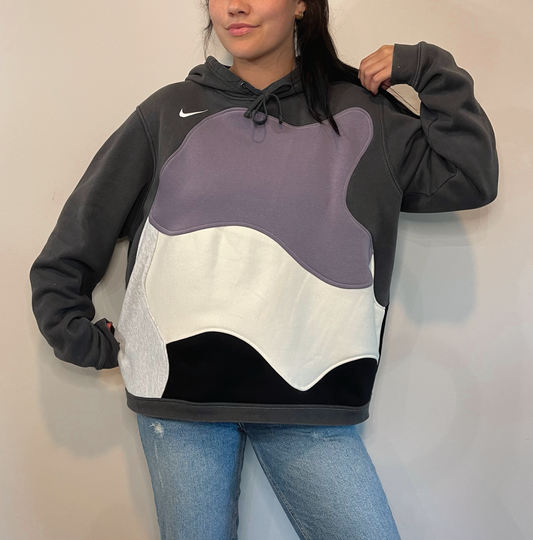 abstract waves hoodie