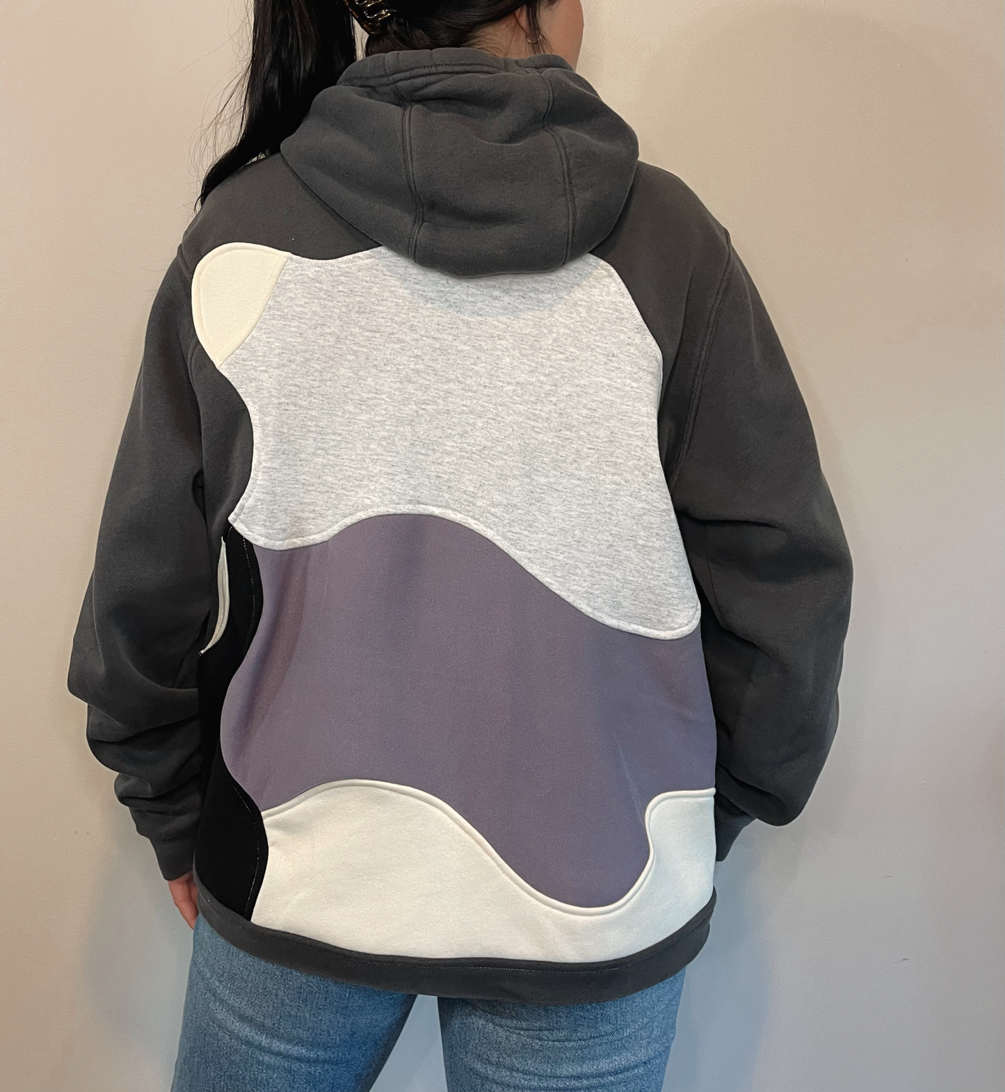 abstract waves hoodie