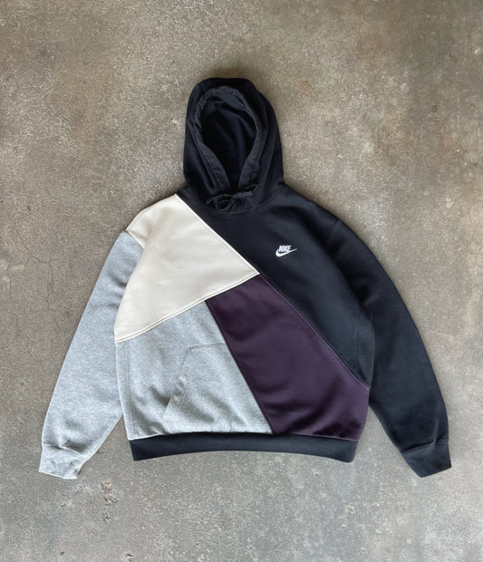 deep purple spliced hoodie